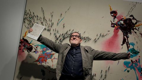 Juan Genov�s (Valencia, 1930), en la inauguraci�n de la exposici�n �Multitudes� en el Museo de Arte Contempor�neo de A Coru�a el 1 pasado de octubre