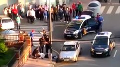 El atracador de un hipermercado en Mieres resulta herido tras un tiroteo con la Polic�a