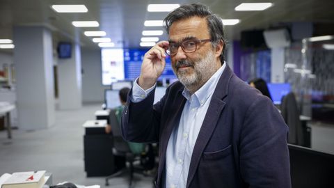 Chema Vera, director ejecutivo de UNICEF Espa�a, este lunes en su visita a la redacci�n de La Voz