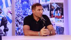 Manu S�nchez, durante la entrevista en el plat� de Torre de Marathon.