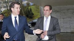 Valeriano Mart�nez, con Feijoo en Santiago