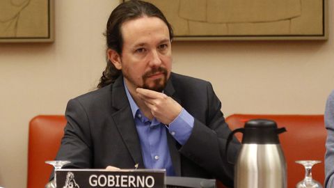 Pablo Iglesias, este jueves, en el Congreso