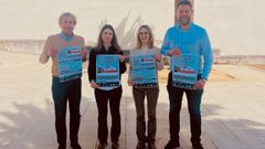 El presidente de ACIA, Jos� Carlos Paleo; la directora del IES focense, Leticia Maseda; la concejala de Cultura, In�s L�pez y el alcalde focense, Francisco Cajoto, presentaron el cartel y el programa de la Festa do Berberecho