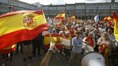 Concentraci�n en A Coru�a.Concentraci�n por la unidad de Espa�a en A Coru�a