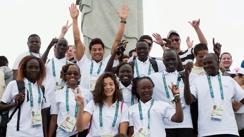 Equipo Olmpico de Refugiados, en una imagen durante los Juegos Olmpicos de Ro de Janeiro