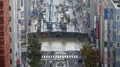 Un enorme hundimiento se lleva cinco carriles de una avenida en Jap�n