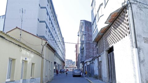 La calle Cordieiro es uno de los puntos conflictivos en el casco urbano ribeirense.