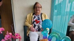 Jesusa Riocabo Fern�ndez, vecina de Santiago da Riba, cumpli� 100 a�os el 13 de julio 