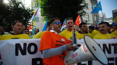 Manifestaci�n contra el cierre de Alcoa en A Coru�a