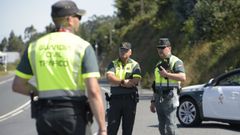 Imagen de archivo de un control de la Guardia Civil de Pontevedra