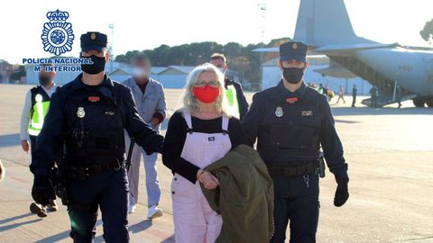 Natividad Ja�regui a su llegada a Madrid