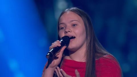 Laura Carmona, de O Porrio, concursante de La Voz Kids.
