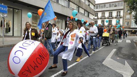 El conflicto por el estatuto marco, en la foto la &uacute;ltima manifestaci&oacute;n en Santiago, s&iacute; se mantiene
