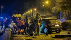 Imagen del accidente en Caranza