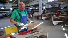 Un participante durante un obradoiro anterior 