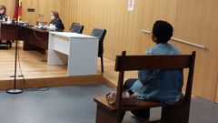 La acusada, durante el juicio en Ourense