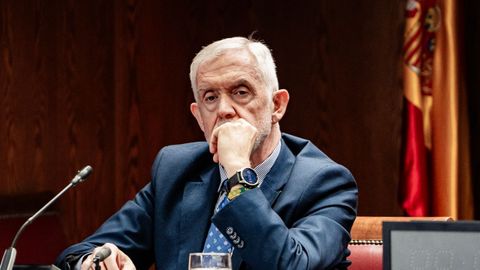 El Director Adjunto Operativo de la Guardia Civil, Manuel Llamas, durante su comparecencia en el Senado.