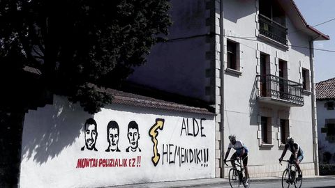 Pintadas de apoyo en Navarra a los j�venes juzgados