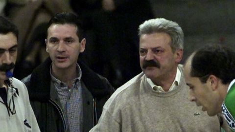 Fernando Marcos, izquierda, al lado de Carlos Gil, con el que ejerció de segundo entrenador en el primer equipo del Liceo