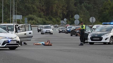 Detención en el peaje de la AP-9 en Teo