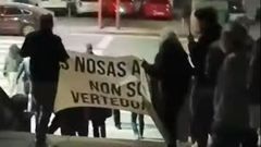 Imagen del v�deo compartido por la alcaldesa y el PP de Teo condenando la violencia pol�tica tras lo sucedido a la salida del pleno municipal.