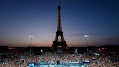 La Torre Eiffel.La Torre Eiffel durante los Juegos Ol�mpicos de Par�s