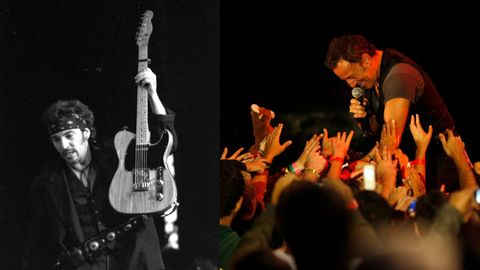 Bruce Springsteen, en sus recitales en O Monte do Gozo, en los aos 1993 y 2009.