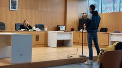 El acusado, durante el juicio en Ourense