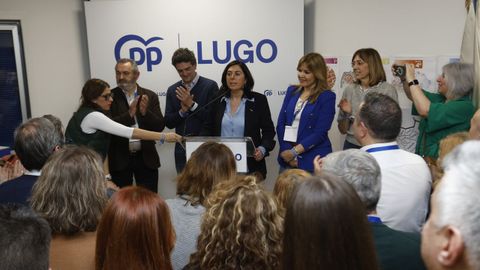 Elena Cndida celebra en Lugo la mayora absoluta de los populares.