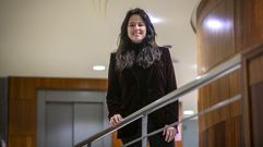 Marina Garc�a visit� Noia para participar en un coloquio tras la proyecci�n de �Ciudad sin sue�o�