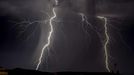 Tormenta eléctrica sobre Monforte de Lemos en una imagen de archivo