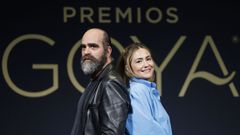Los presentadores de la gala de este a�o, el actor lucense Luis Tosar y la cantante Rigoberta Bandini 