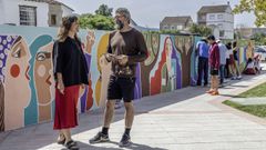 Mural participativo impulsado por el Concello de Ver�n y creado por el ilustrador Leandro Lamas.