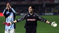 Pinto, tras el partido contra la Juventus en marzo del 2000, con 25 a�os