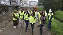 La conselleira de Infraestruturas visit� el inicio de las obras de la calle Serra de Meira, en Lugo