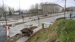 Vista del tramo comprendido entre las dos nuevas rotondas: la de la Trinchera y la de la calle Nova de Caranza.