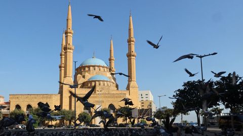 La mezquita Mohammad Al-Aim, en una imagen de este martes en Beirut.