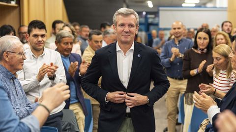 Alfonso Rueda, en la junta directiva del PP ourensano.