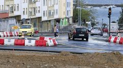 Zona de encuentro de la nueva rotonda con la calle Marqu�s de Santa Cruz.