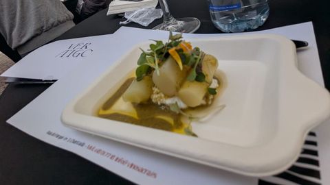 Uno de los platos dise�ados por el restaurante V�rtigo para la cata maridaje de la jornada inaugural