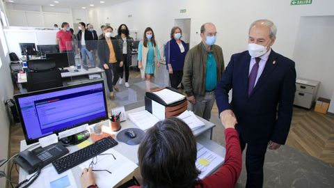 Visita del presidente de la Diputacin de Lugo a la reforma integral del edificio