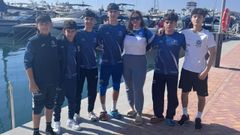 Parte del equipo de competicin del club boirense, en La Nuca.