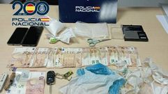 El material decomisado por la polic&iacute;a.