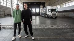 G�mez Noya y Fernando Fern�ndez Pichel, en el recinto ferial donde se desarrollar� el Invernia Fest