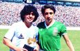 Manuel Negrete con Maradona