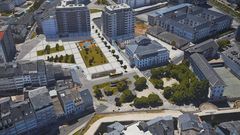 Recreaci�n de c�mo quedar�an los terrenos de la actual estaci�n de autobuses