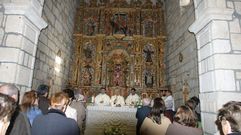 El retablo de la iglesia de Abavides, restaurado en 2004