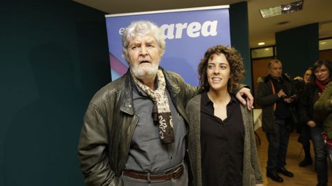 Beiras apoyando a la candidata de En Marea por la provincia de Pontevedra