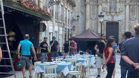 Rodaje de la primera película de Javier Veiga en el Miudiño