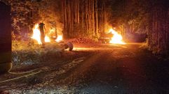 Las dos m�quinas fueron quemadas cuando se encontraban en un monte de Paradela, en Vedra